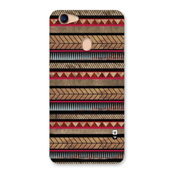 Red Indie Pattern Back Case for Oppo F5 Youth